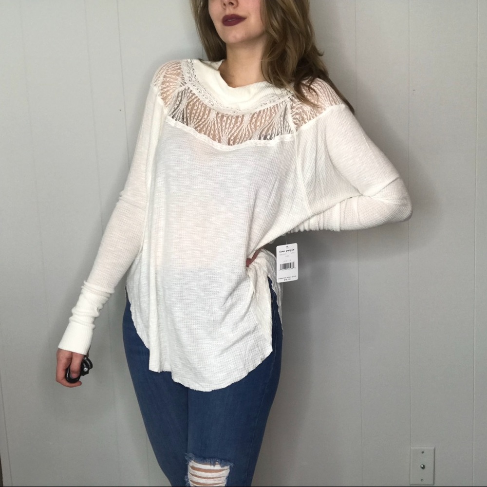 Free People | Spring Valley Top White Lace New m - Picture 1 of 7